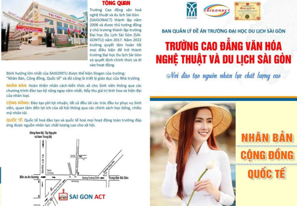 Trường Cao đẳng Văn hóa, nghệ thuật và du lịch Sài Gòn tuyển sinh 2022